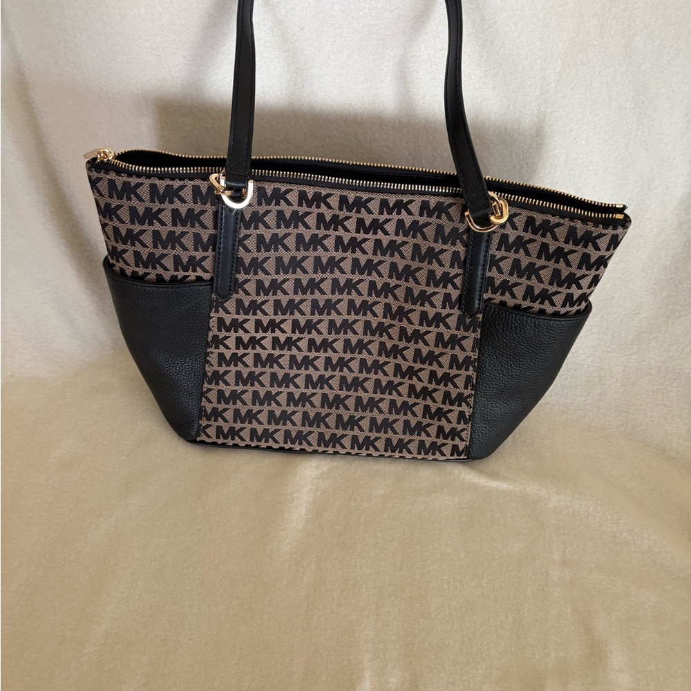 Michael Kors Black and Brown Signature Tote - Picture 2 of 5
